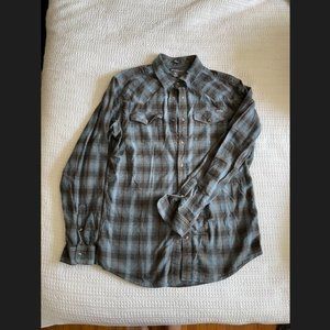 Eddie Bauer Large Tall flannel - blue and brown - Classic fit